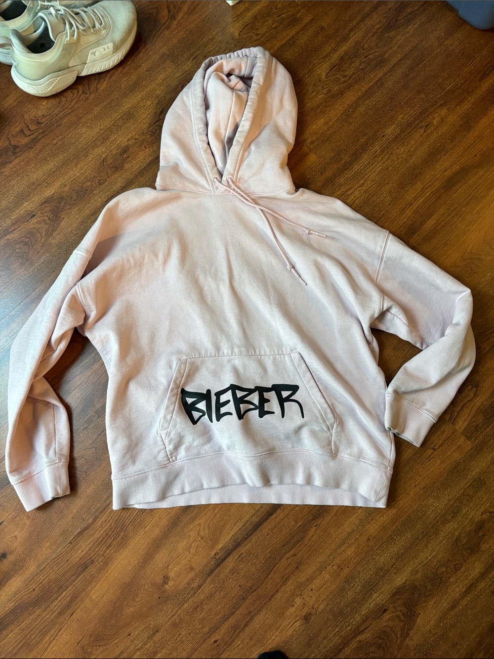 Justin Bieber Light Pink Graphic hoodie